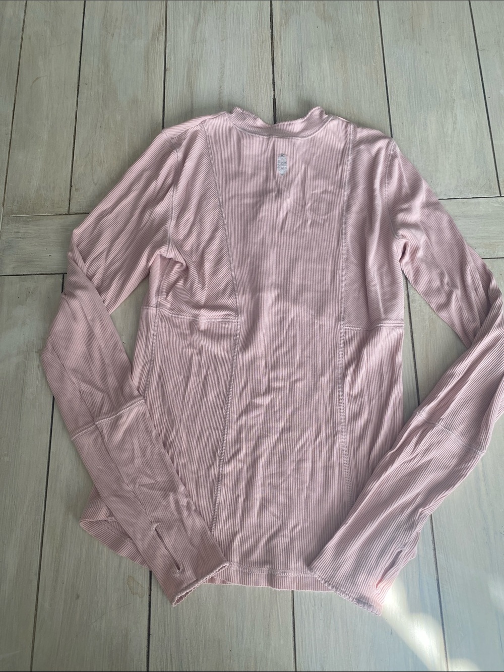 FP Movement Pink Ribbed Long Sleeve Top Small - Picture 3 of 4